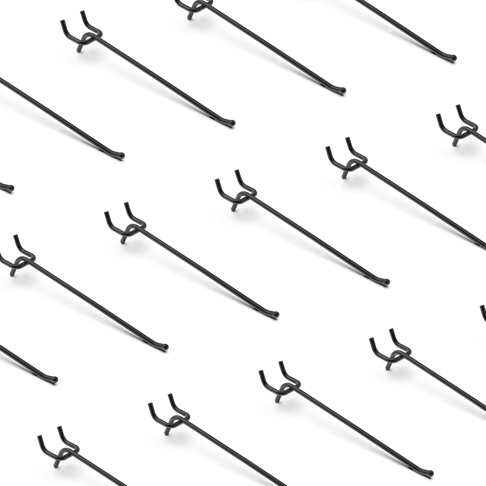 Black Pegboard Hooks 8 Inch 25pc Heavy Duty Pegboard Hooks Fit 1/4 Peg Boa