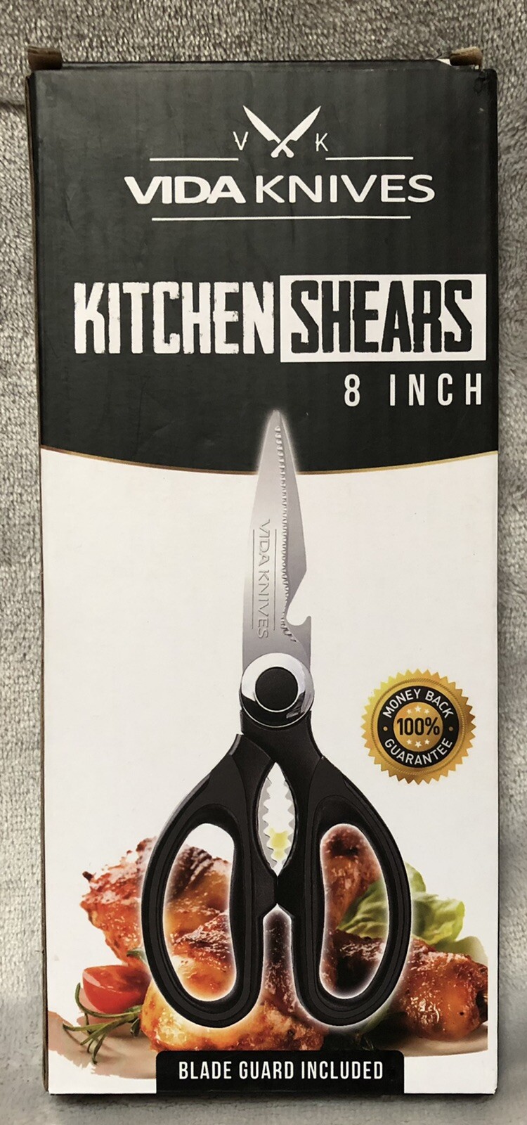 NEW Vida Knives 8 Inch Stainless Steel Kitchen Shears Utility Scissors