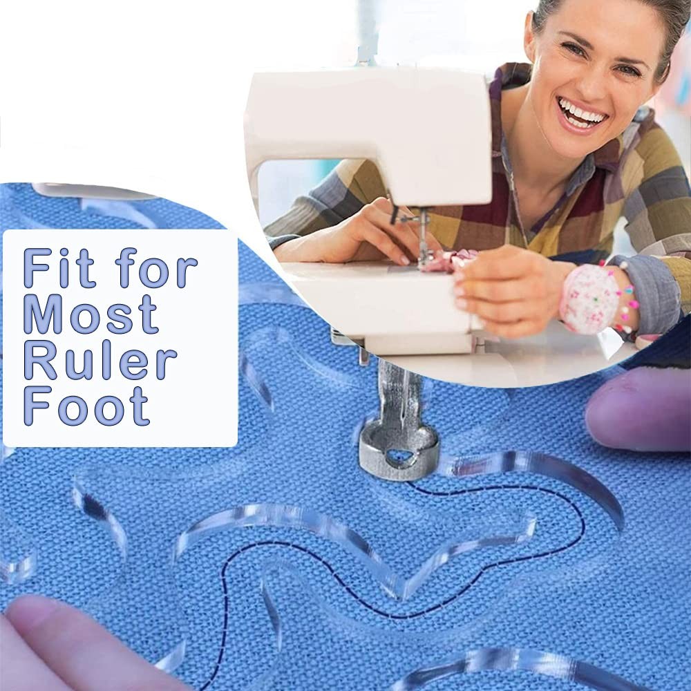 Free Motion Quilting Template Rulers for Machine Quilting Meander Design