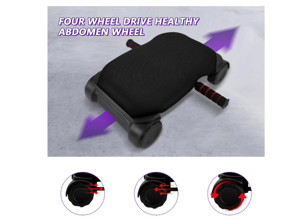 New Ab Roller Wheel Automatic Rebound Abdominal Wheel for Core Workout
