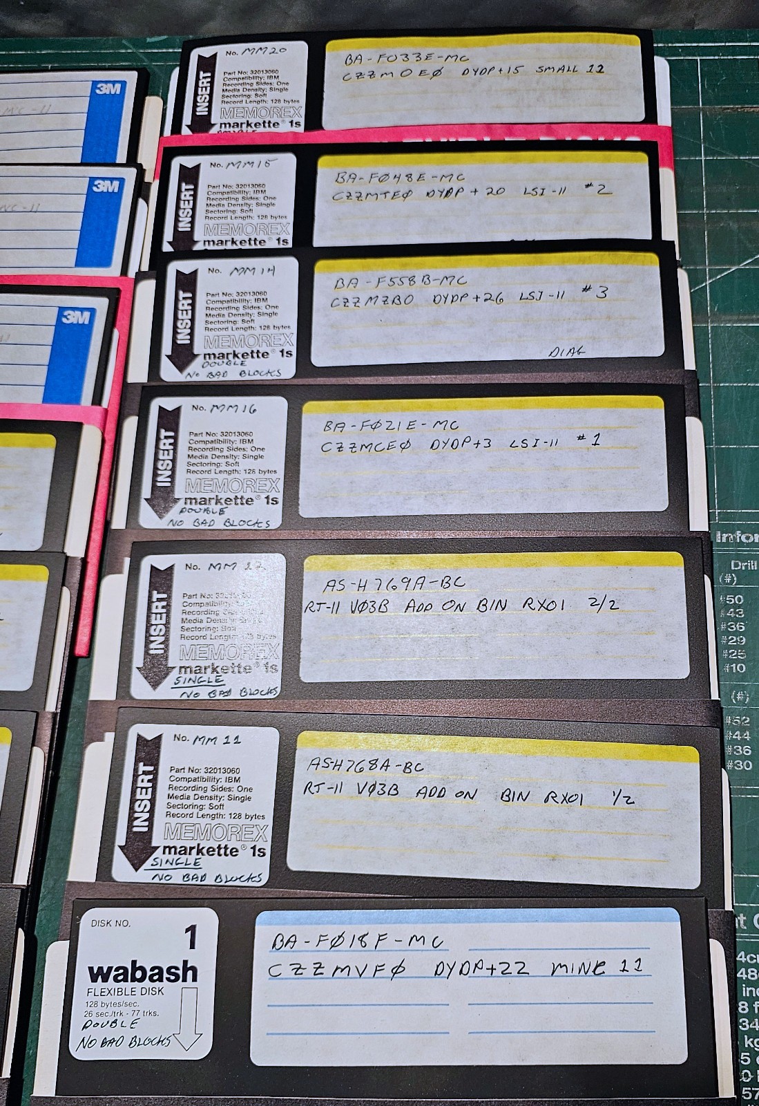 (2) Kas-Ette/10 Library Cases + (25) Used 8" Floppy Disks