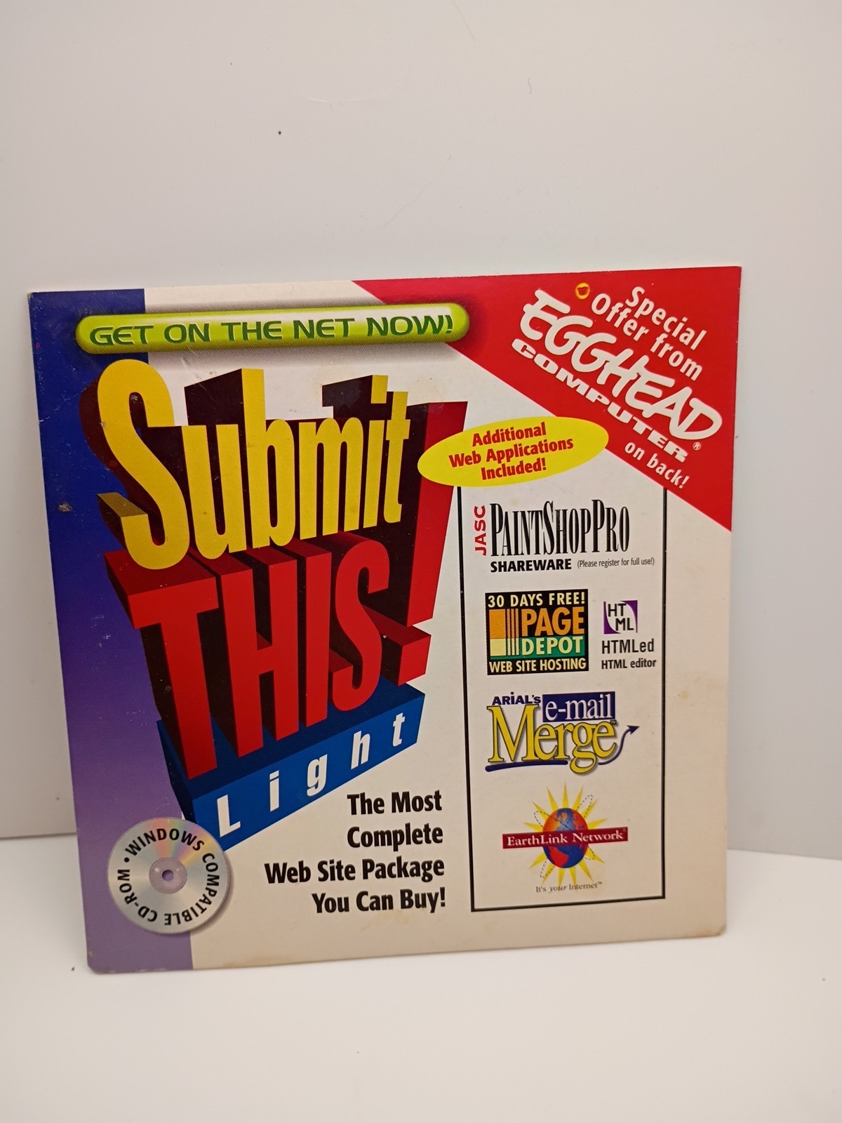 Egghead Software Microrim/PaintShopPro/Page Depot Sampler CD-ROM. Unopened