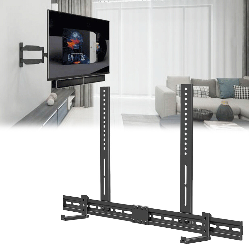 Universal Soundbar Mount Holder Stand No-Slip Base Deepth Extendable 3.46”-6.06”