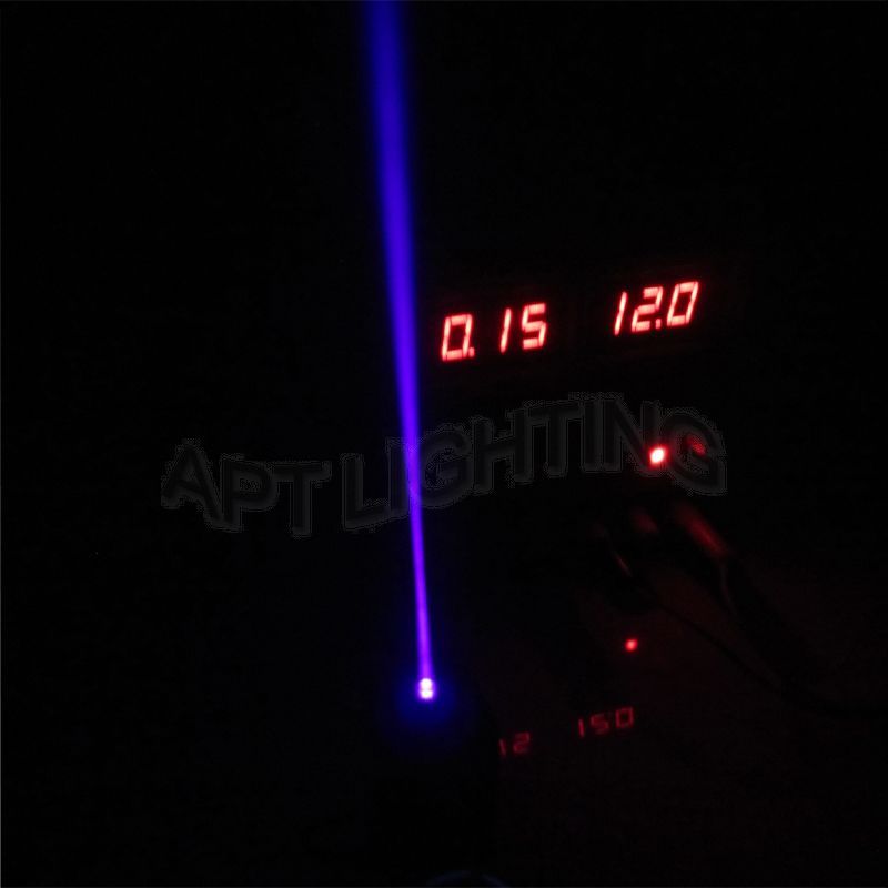 Focusable high power 200mW 405nm Purple Laser Module 12V input continuous work