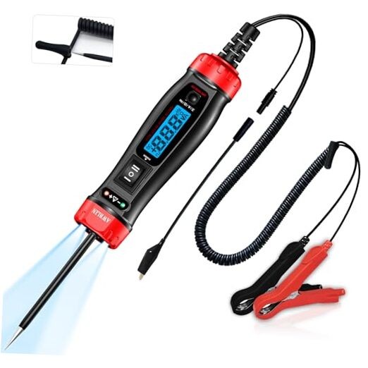 Upgrade Power Circuit Probe Tester, LCD Digital Automotive Test Light with