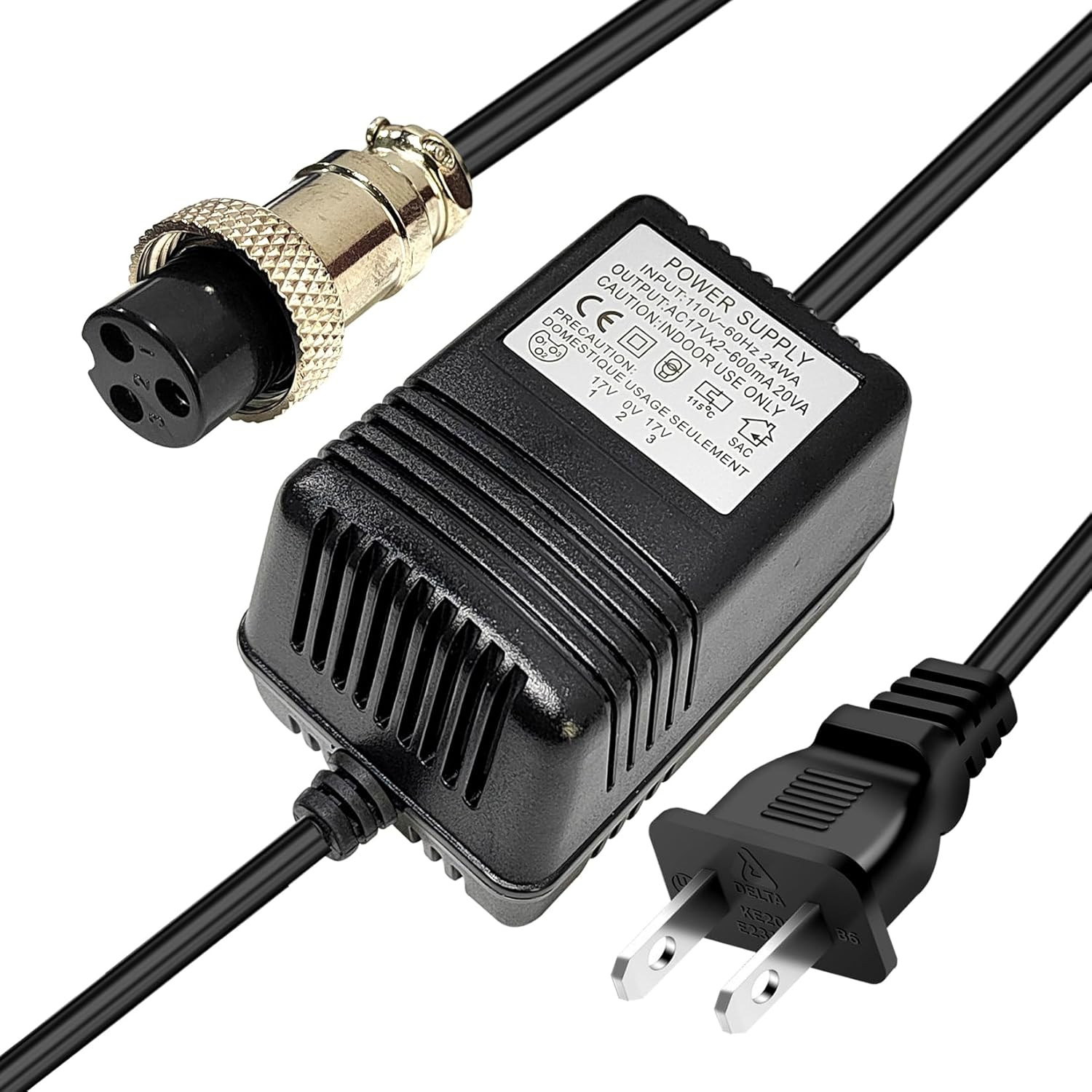 AC 17Vx2600Ma Mixer Power Supply Mixing Console Adapter,3-Pin Connector Pedal...