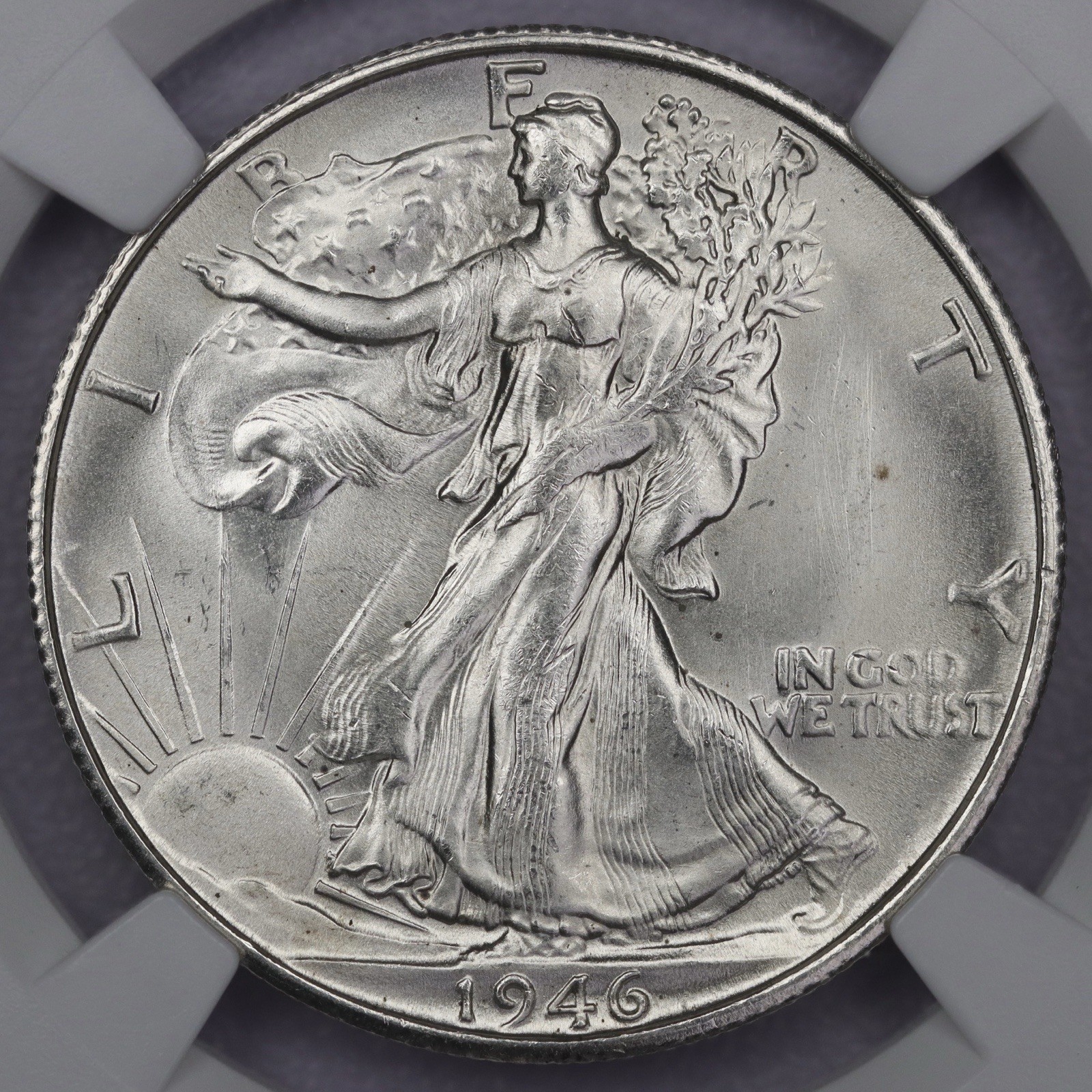 1946-S 50c Walking Liberty Half Dollar - NGC MS 64