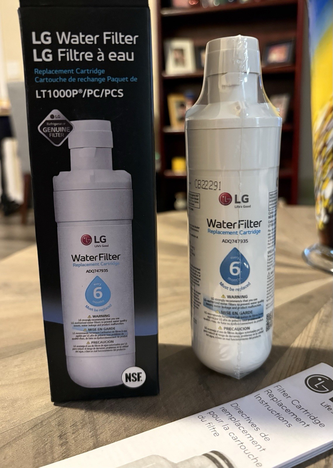 Genuine OEM LG LT1000P Refrigerator Water Filter ADQ747935 Factory Sealed NSF