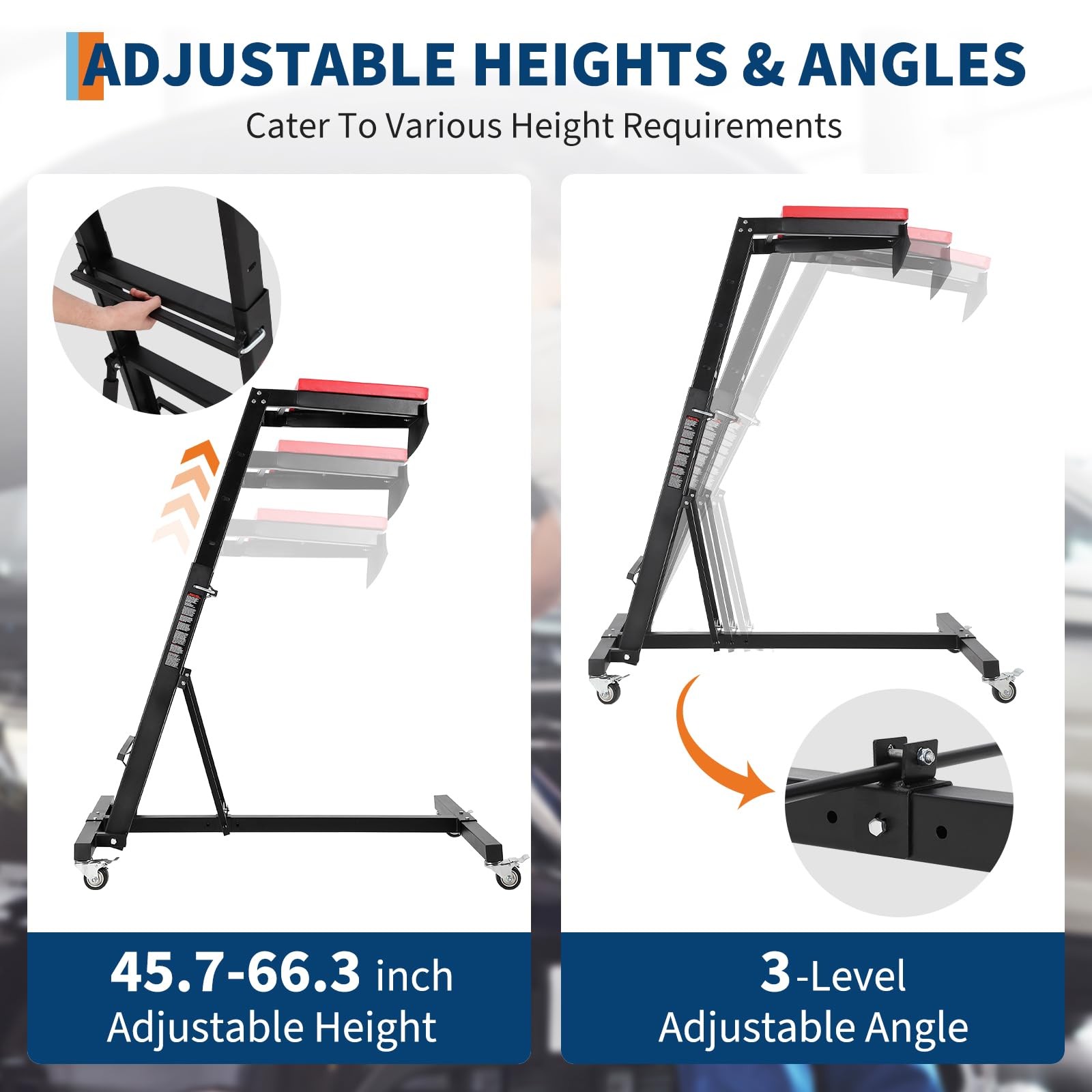 400Lbs Foldable High Crawler Foldable Topside Automotive Engine Creeper Large