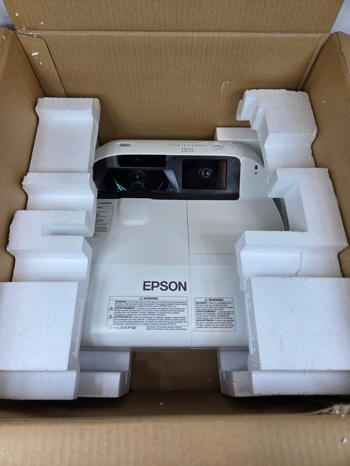 Epson Brightlink 595wi WXGA Ultra-Short Throw Projector Over 3000 Hours