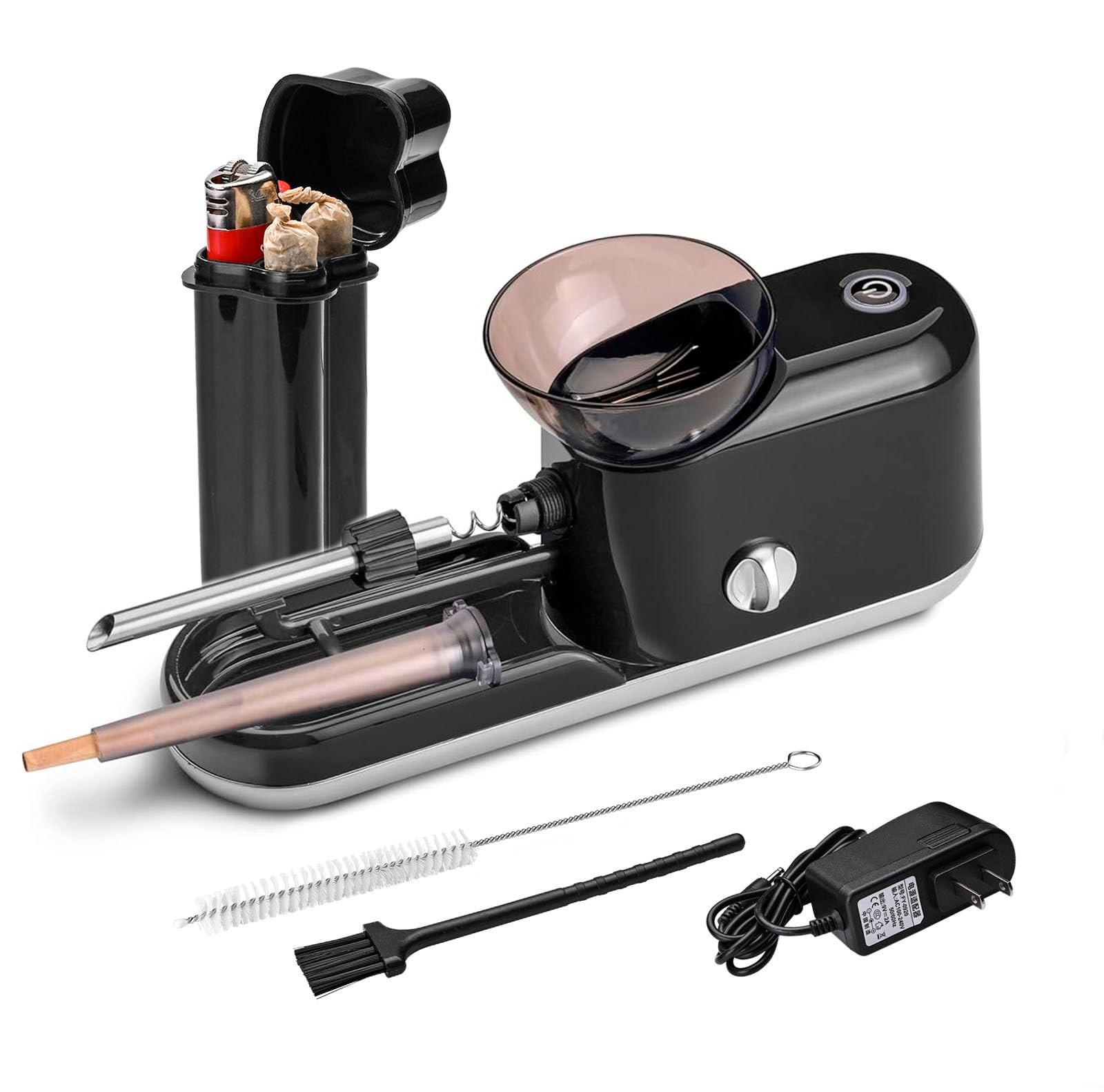 Electric Pre Roll Machine - Automatic Cone Loader & King Size Cone Holder, Cigar
