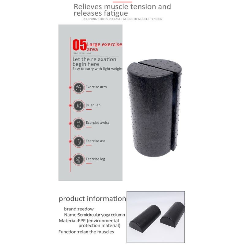 High Density Half-Round Home Gym Exercise Foam Rollers Pilates Yoga Foam Roller
