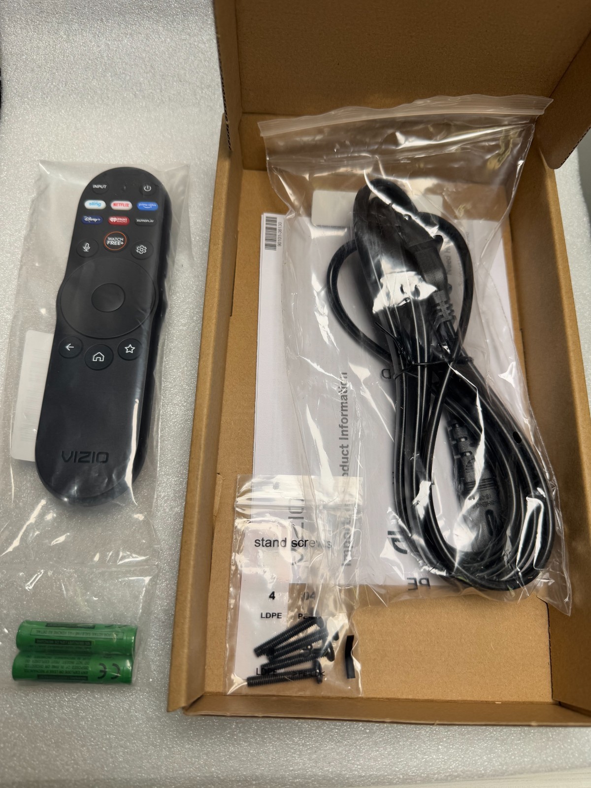 NEW - Vizio - XRT270 V2 TV - Voice Remote Control/TV Power Supply/Batteries