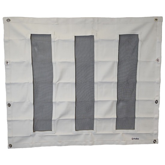 White Non Quilted Vinyl Winter Front OE Style For Kenworth W900A