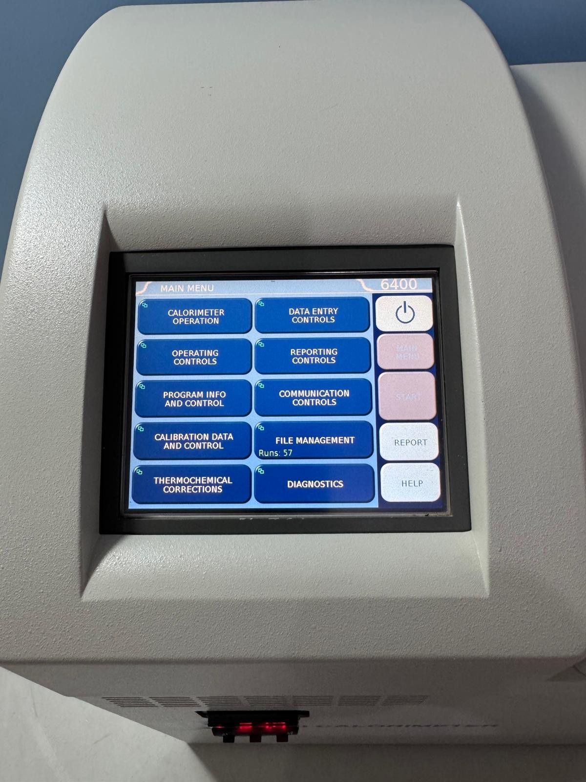 Parr 6400 Automatic Calorimeter 240V Powers On Touchscreen Works Firmware Error