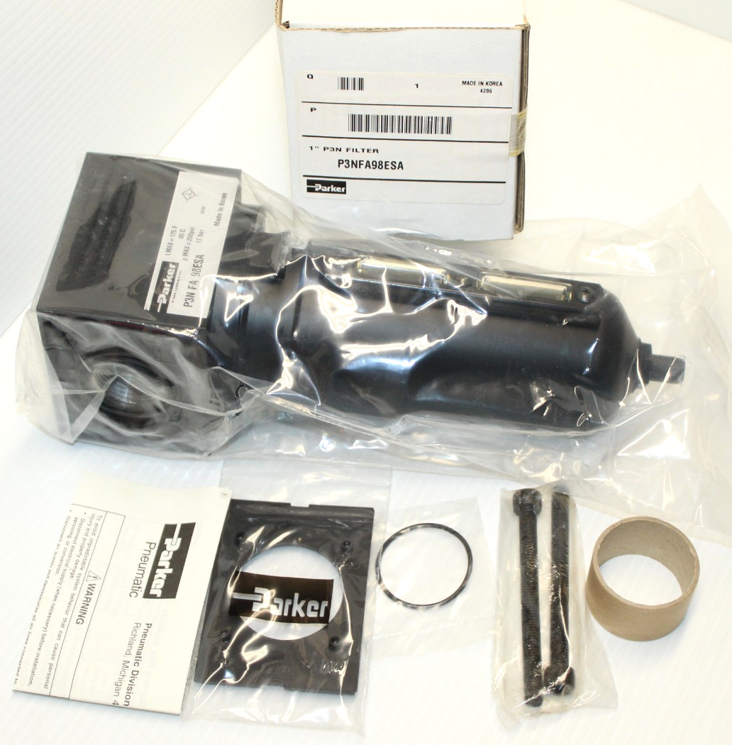 ⭐NEW IN BOX⭐ Parker P3NFA98ESA Coalescing P3N Filter  1" Npt  250Psi  🔴USA🔵
