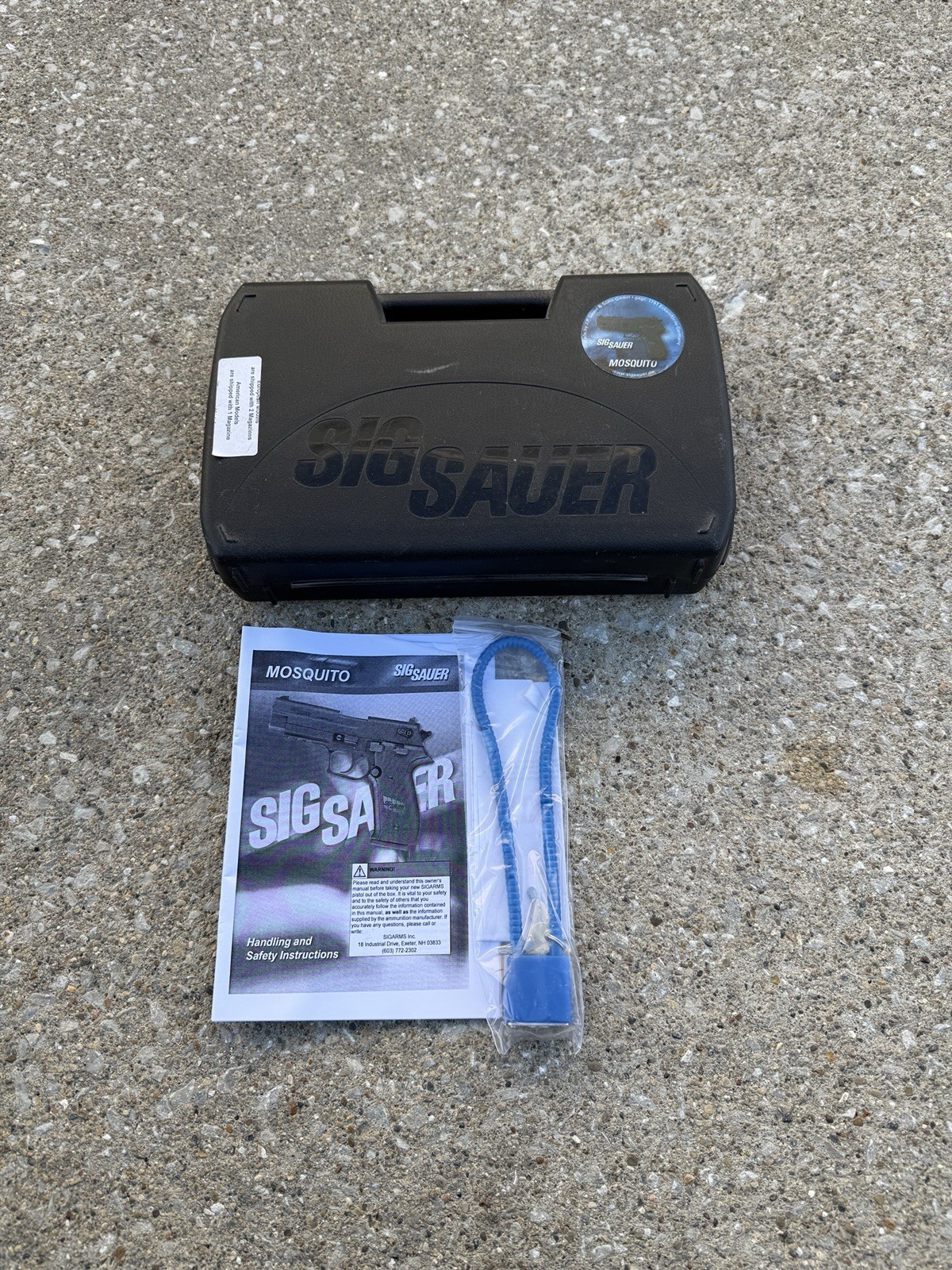 Sig Sauer Mosquito .22 LR Pistol Hard Case Box w/ Manual & Lock