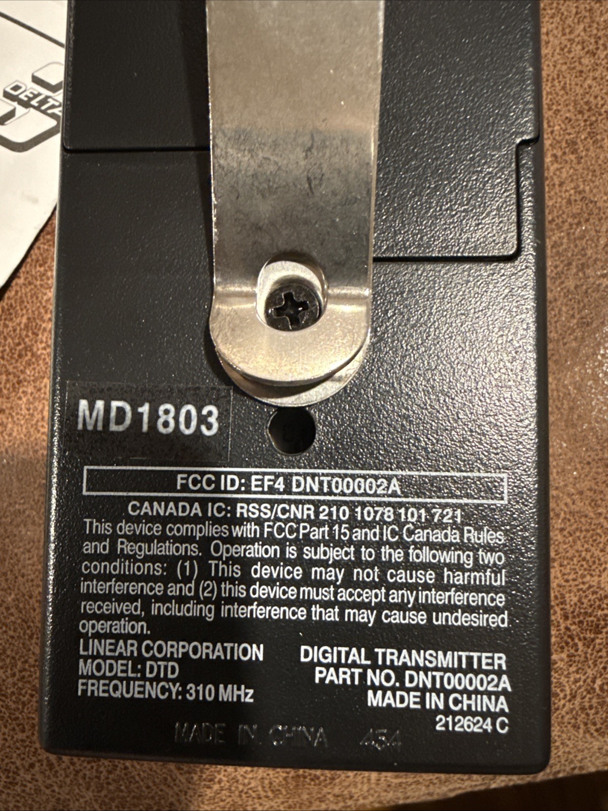 Delta 3 System Receiver And Transmitter MD1606