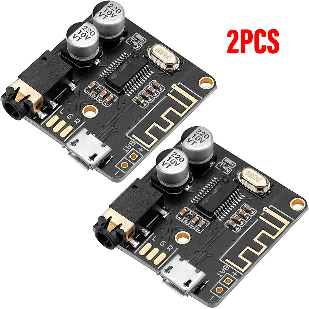 2pcs Bluetooth Audio Receiver Board BT 5.0 Stereo Audio Amplifier 3.7-5V Car Hot