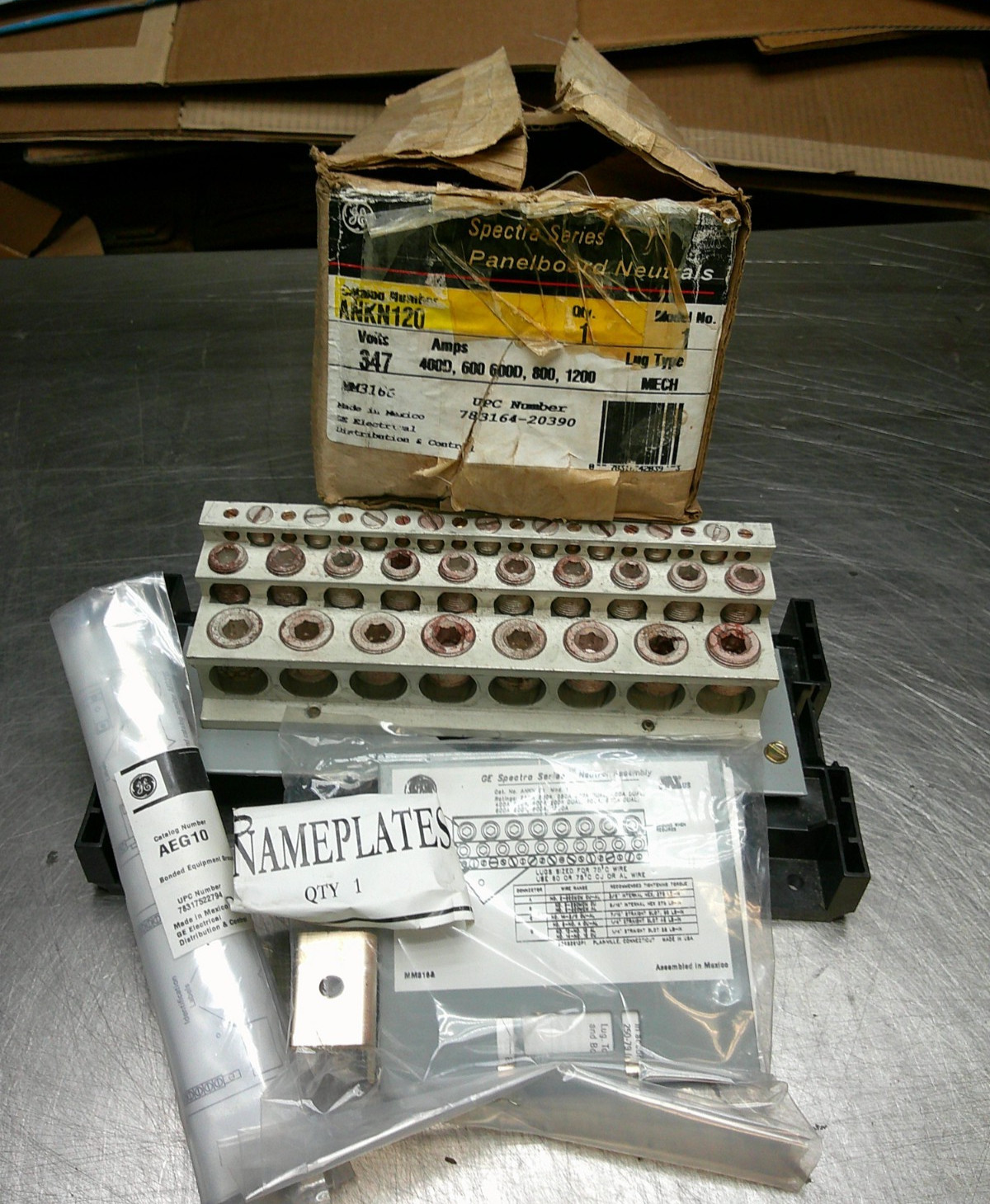 General Electric Cat: ANKN120 Neutral Kit, 800A Current Rating