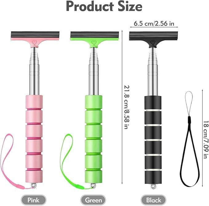 Retractable Car Mirror Squeegee - Telescopic Wiper for Rearview & Side Mirrors