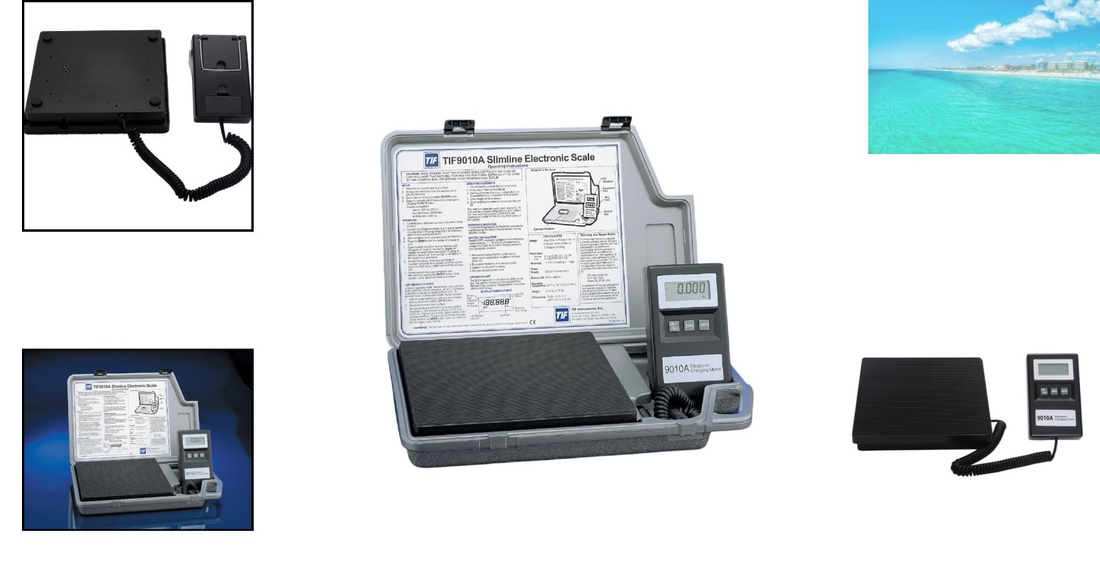 Compact Electronic Refrigerant Scale - 110 lb, Touch Display & Case Included