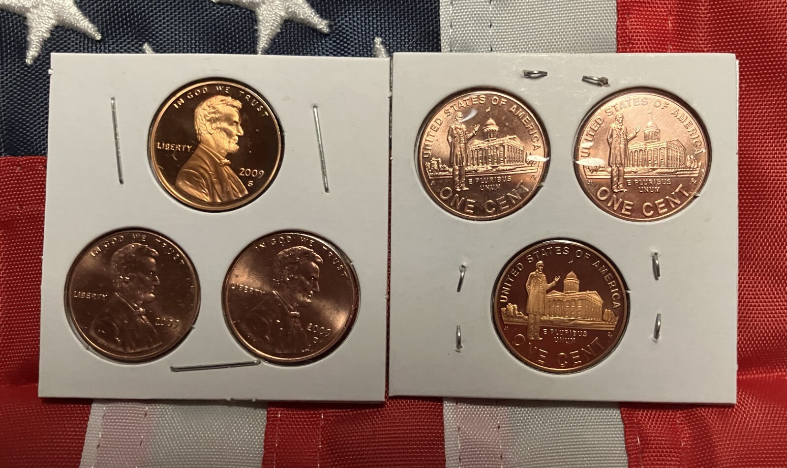 2009 PDS Lincoln Penny Professional Life 3-coin Set with a 95% copper Proof LP 3