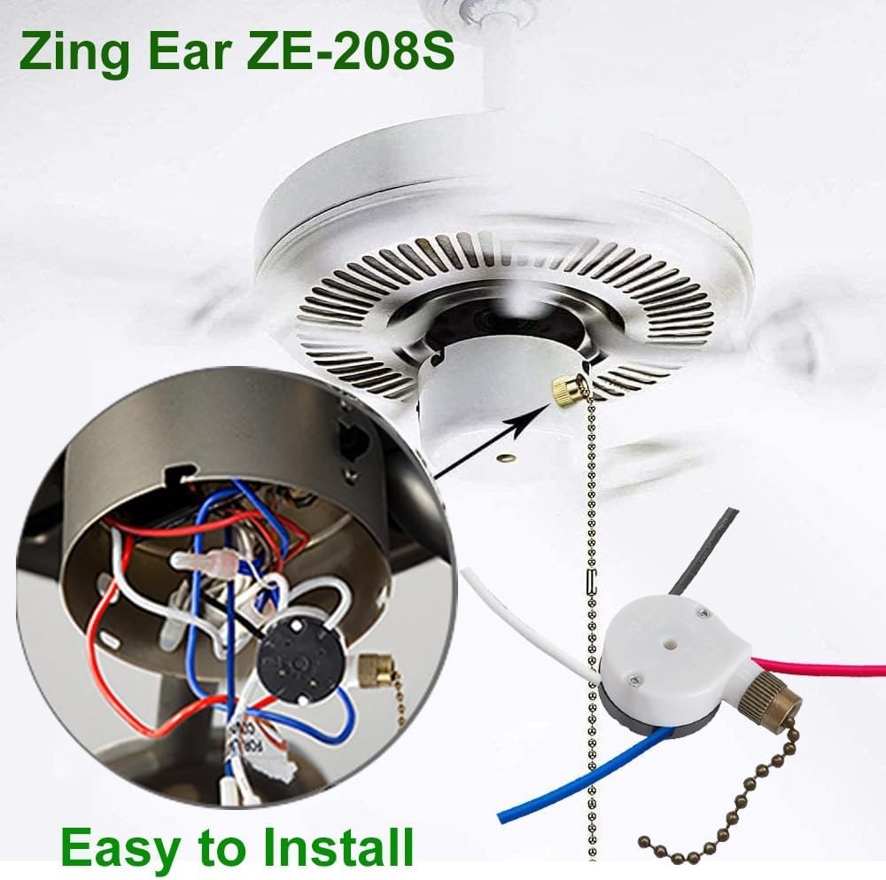 Ceiling Fan Switch 3 Speed 4 Wire Replacement Part for Hunter Hampton Bay
