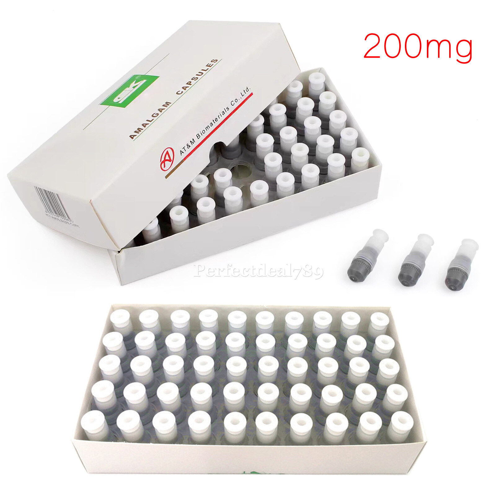 Amalgam Dental Alloy Spill Regular Set 200mg 50 Capsules ,Zinc Free