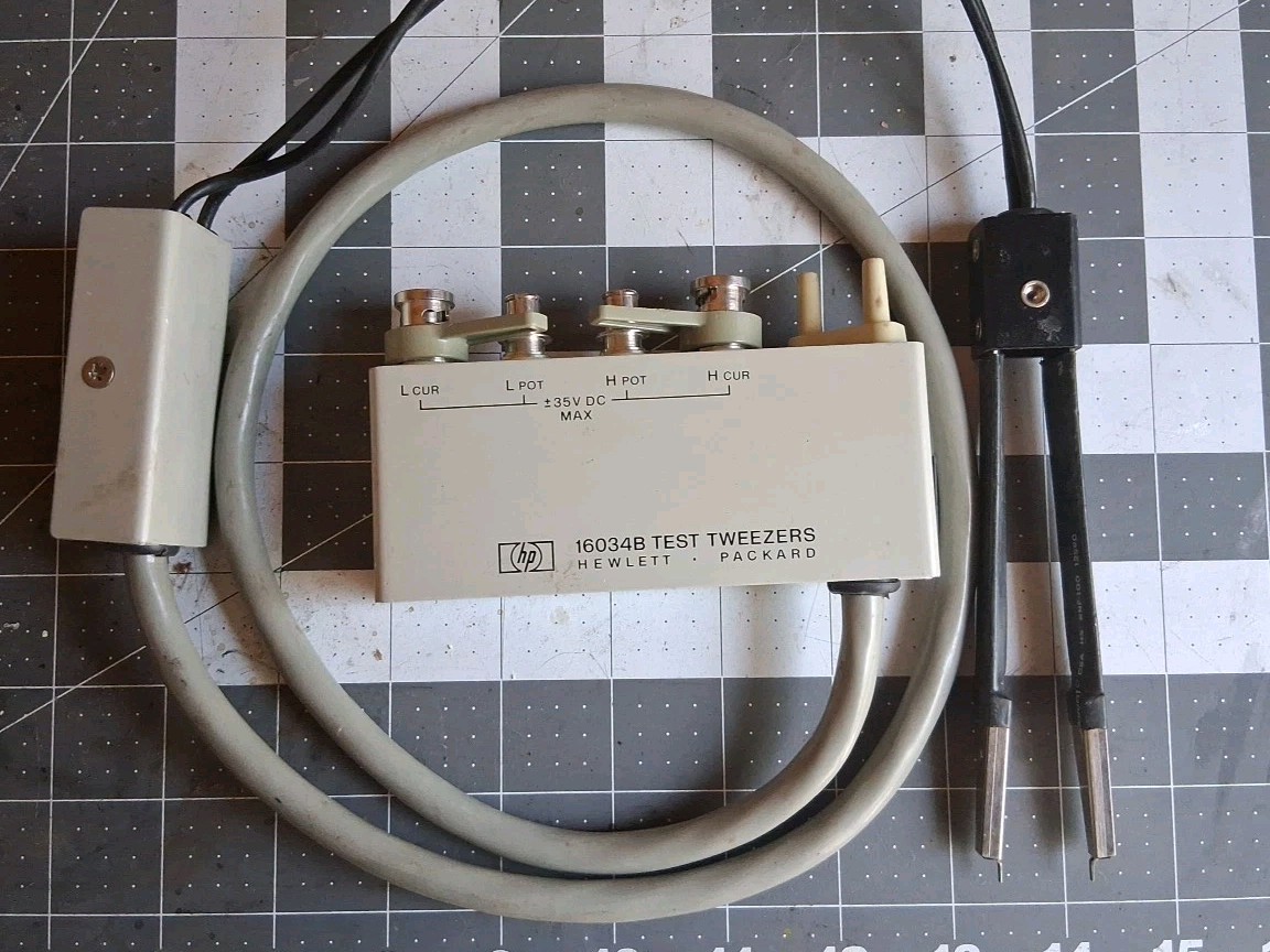 HP 16034B TEST TWEEZERS Impedance LCR 4274A 4275A Agilent Keysight Technology