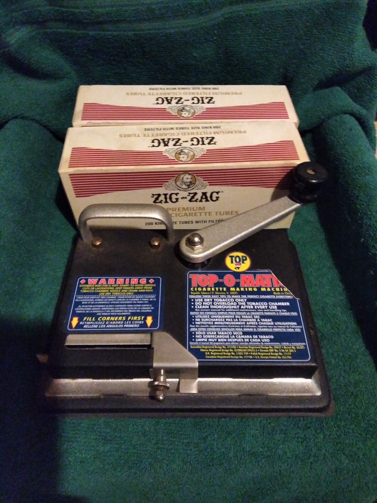 Top-O-Matic Heavy Duty Cigarette Rolling Machine Injector King Size & 100mm