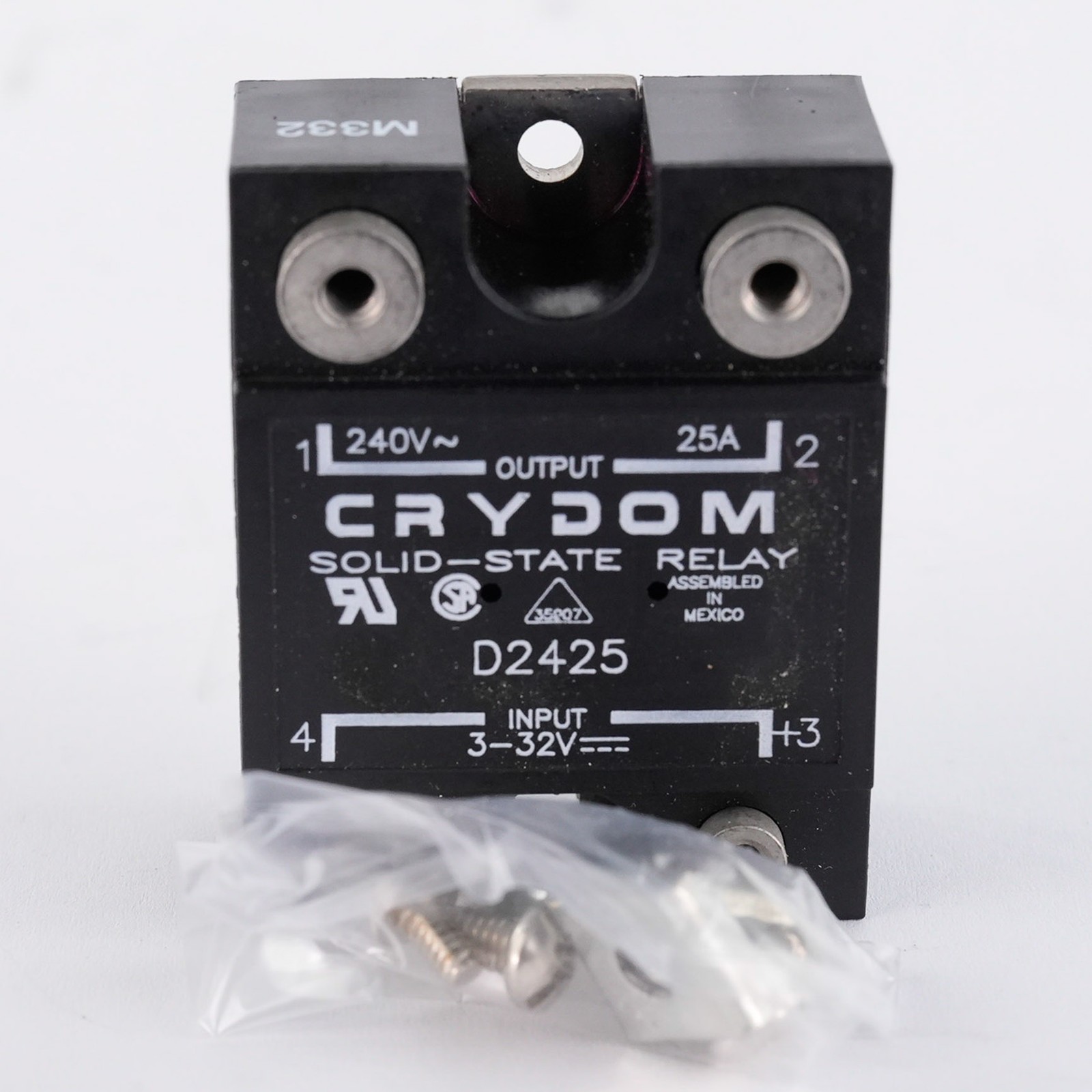 Crydom D2425 Solid State Relay SSR 240V 25A 3-32V Input - Open Box