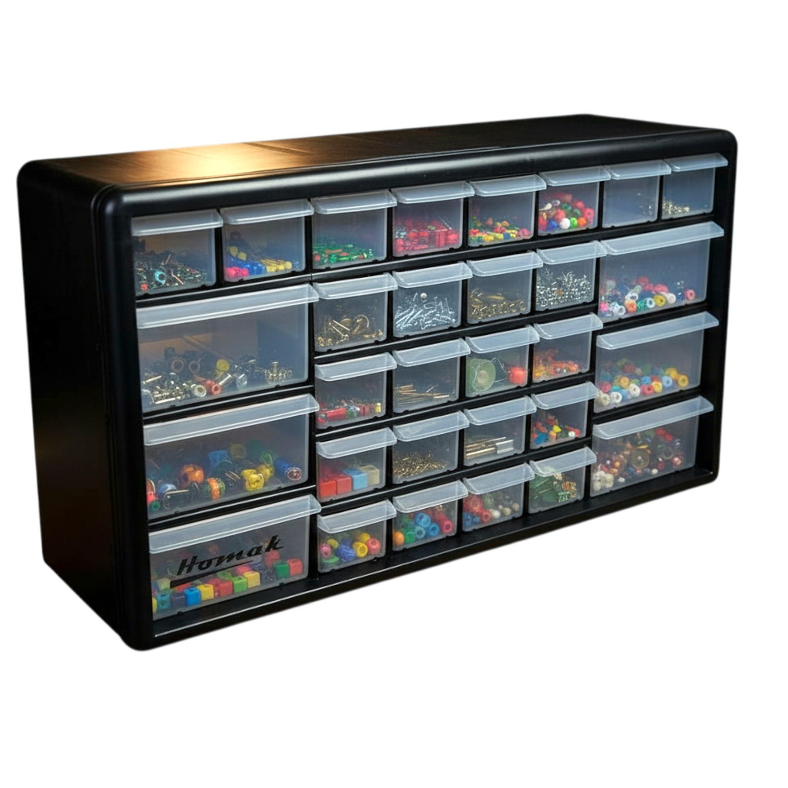 Homak 30 Drawer Parts Organizer Cabinet | Small Parts Storage | Garage Workshop