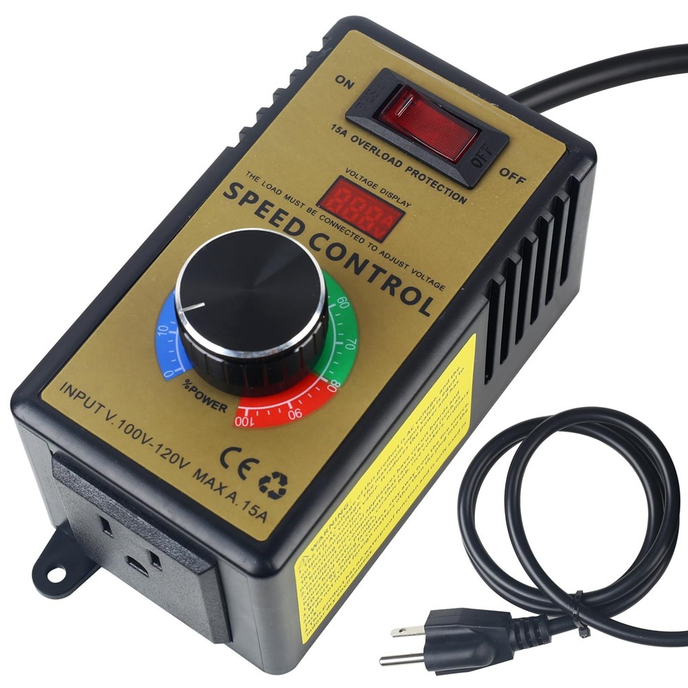 AC Motor Speed Controller - Adjustable 100V-120V & 15A Max, Electric Fan3239