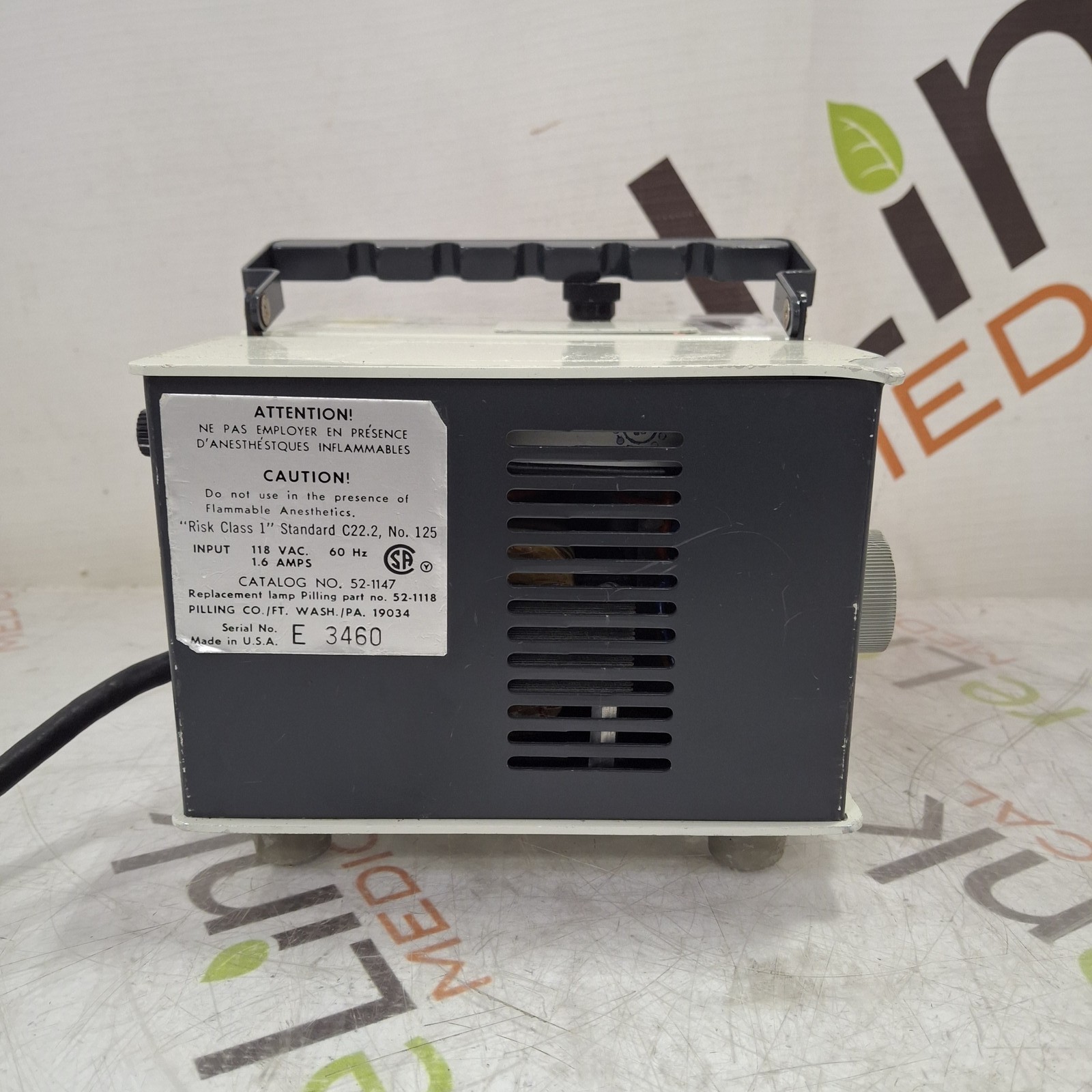 Narco Medical Services Pilling 52-1147 Endoscopy Lightsource