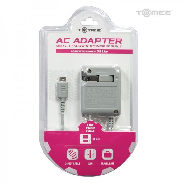 NEW TOMEE  AC Power Adapter Charger for Nintendo DS LITE W/Fold Away Prongs  #4D