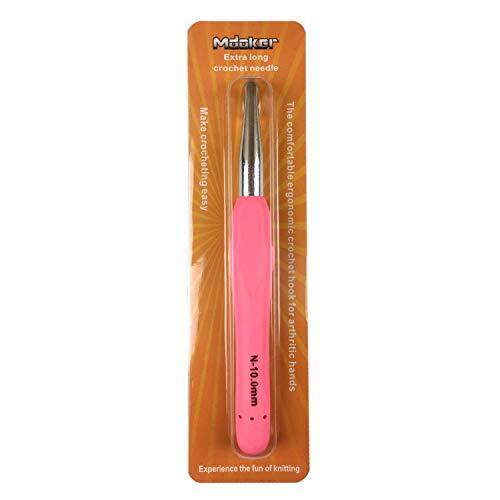 Extra Long Crochet Hooks,Large Size N/P/15(10.0mm) Crochet Needles,Ergonomic