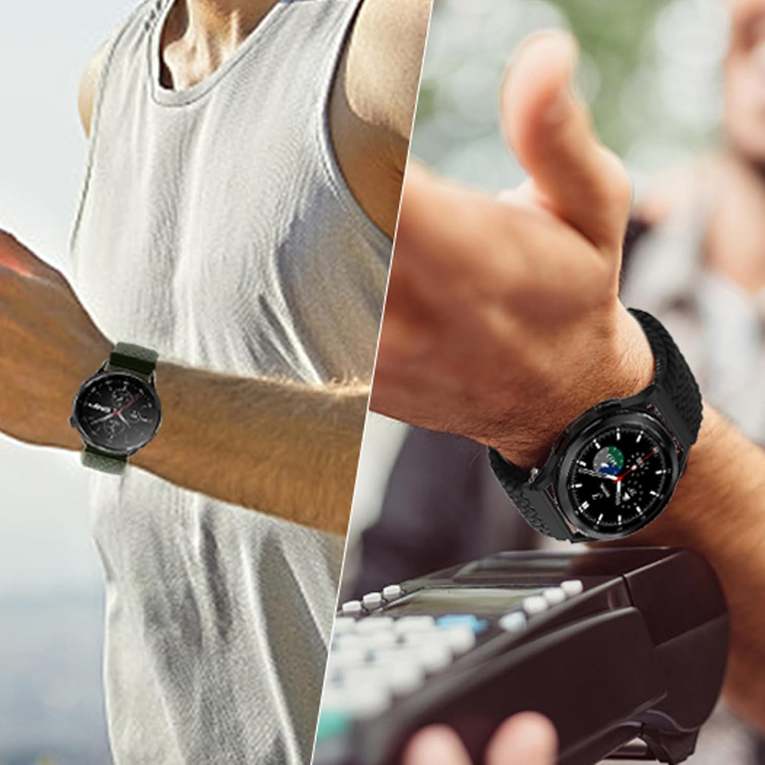 Sport Braided Strap for Samsung Galaxy Watch 20mm 22mm Compatibility