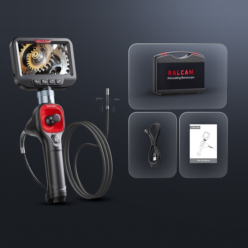 Ralcam 4 way 360°Joystick Borescope Endoscope Camera with light