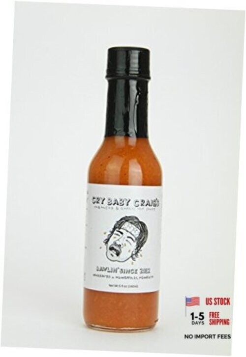 Cry Baby Craig's Habanero and Garlic Hot Sauce - (3 Pack) 5 Fl Oz (Pack of 3)