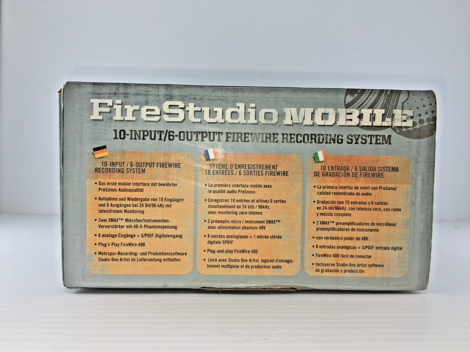 PreSonus FireStudio Mobile 10x6 FireWire Audio Interface Box