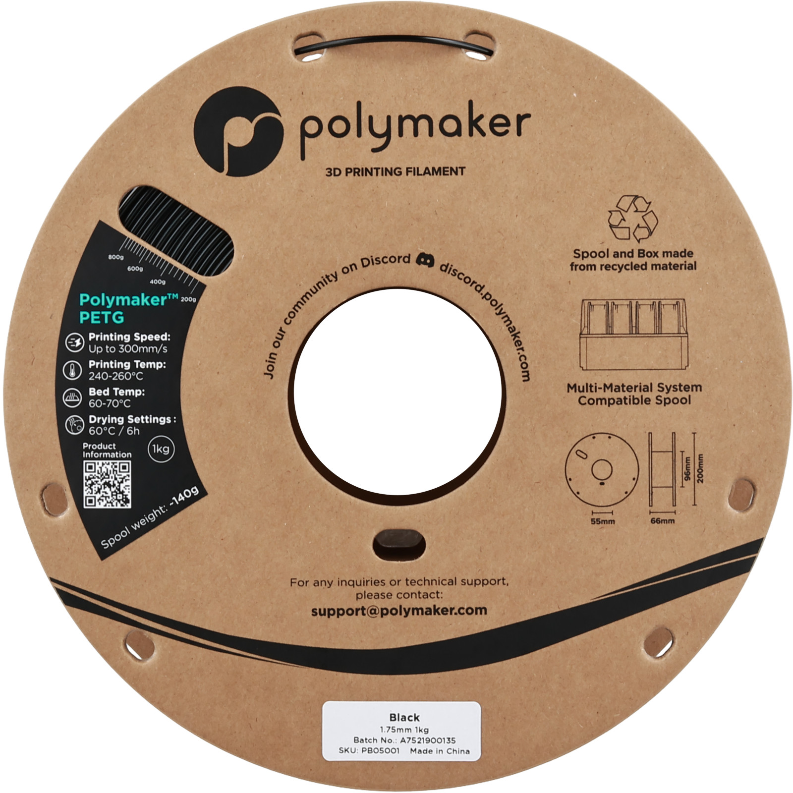 Polymaker PETG Filament 1kg 1.75mm - Free Postage from 3 Rolls