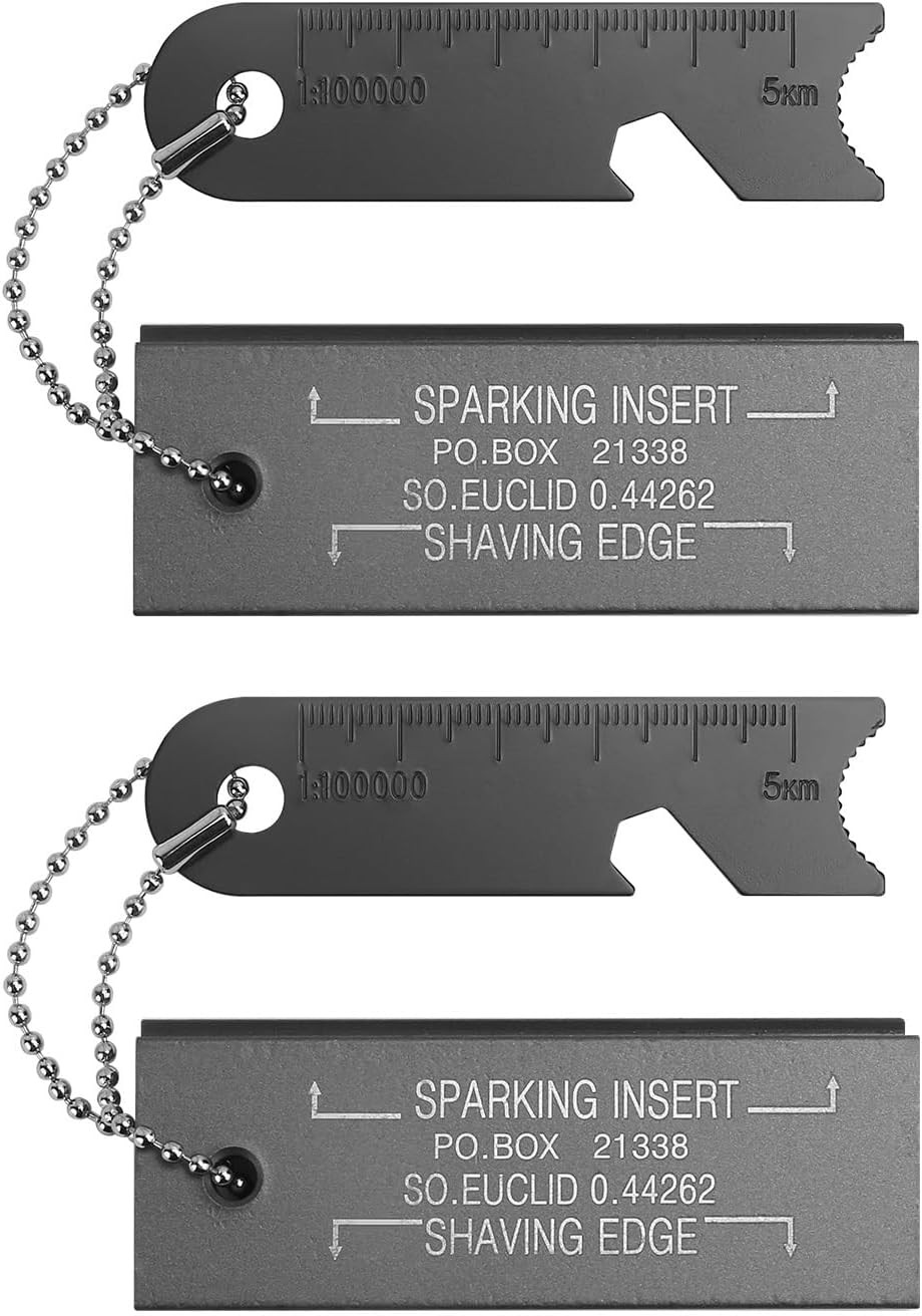 Magnesium Flint Fire Starter, Survival Fire Blocks with Striker for Camping/Hiki