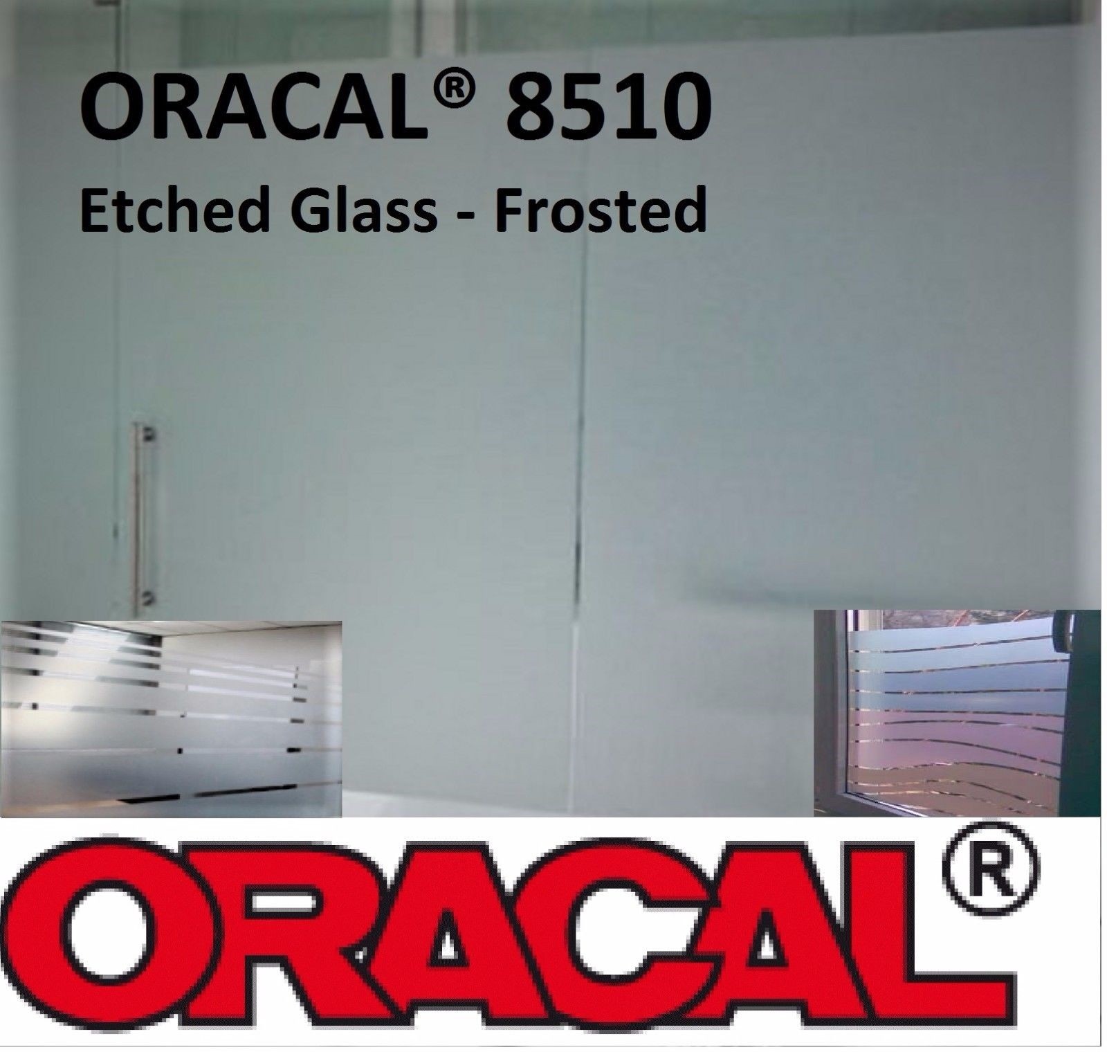 24" X 1 FT ORACAL® 8510 Silver Fine  Etched Glass Frosted  Vinyl decorative