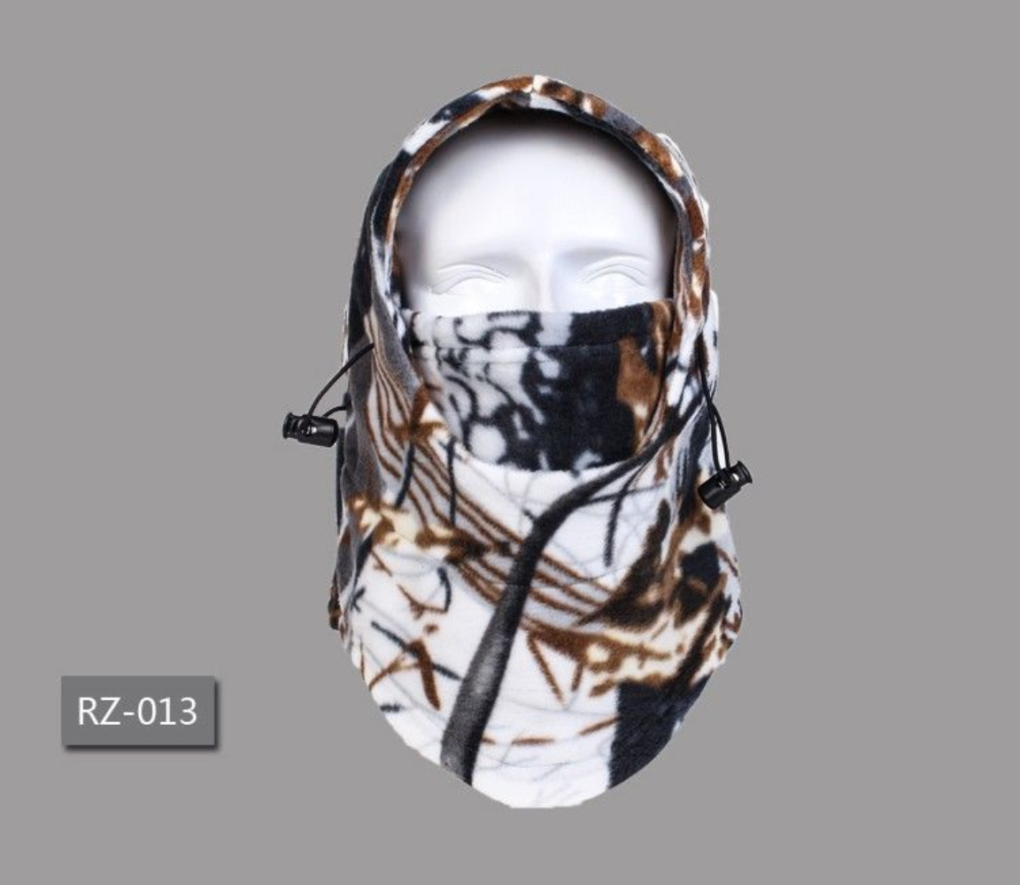 Balaclava Ski Full Face Mask Camo Fleece Neck Gaiter Hood Adjustable Hunting Hat