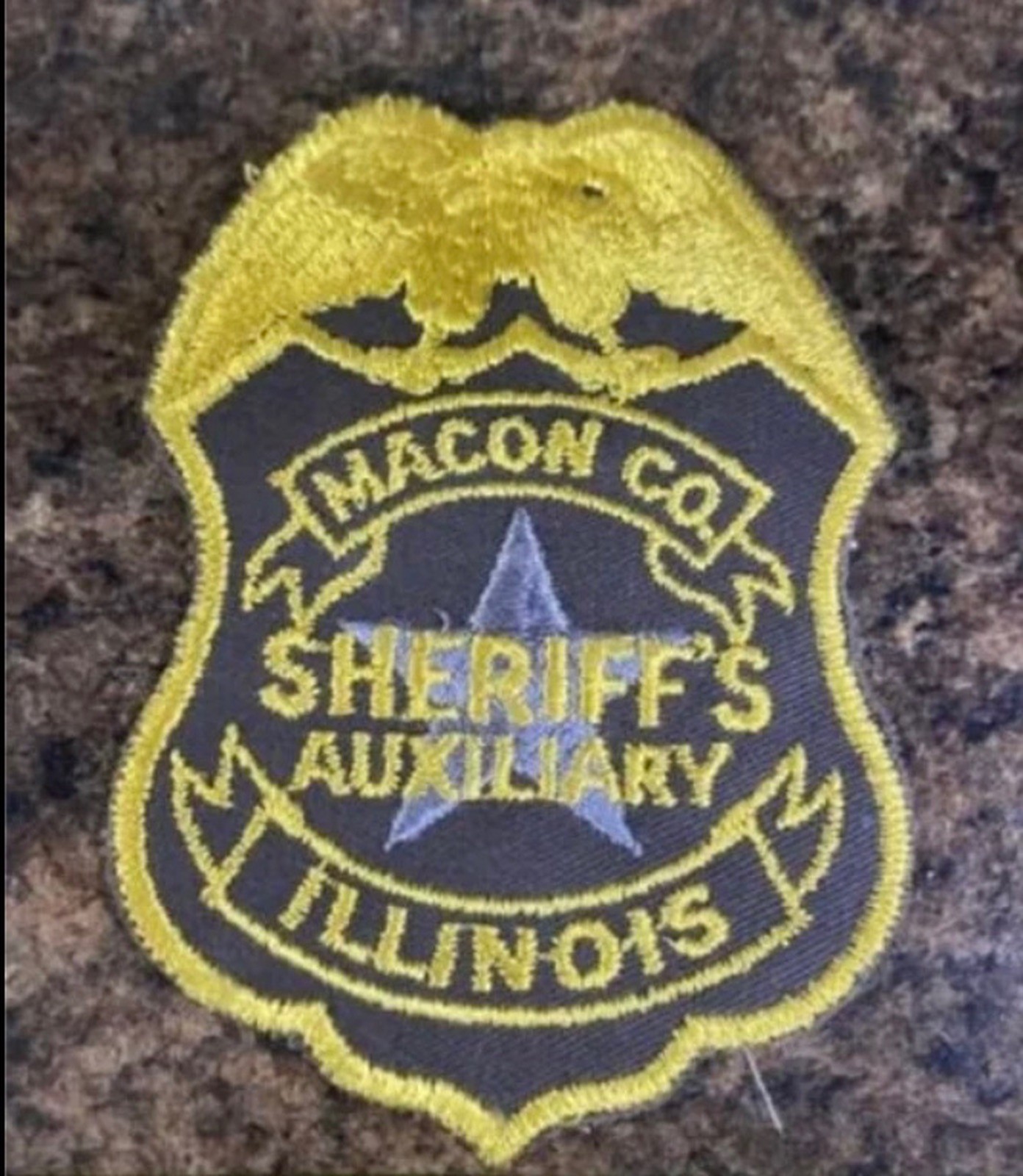Macon County IL Sheriff’s Auxiliary Patch 5” Vintage Law Enforcement