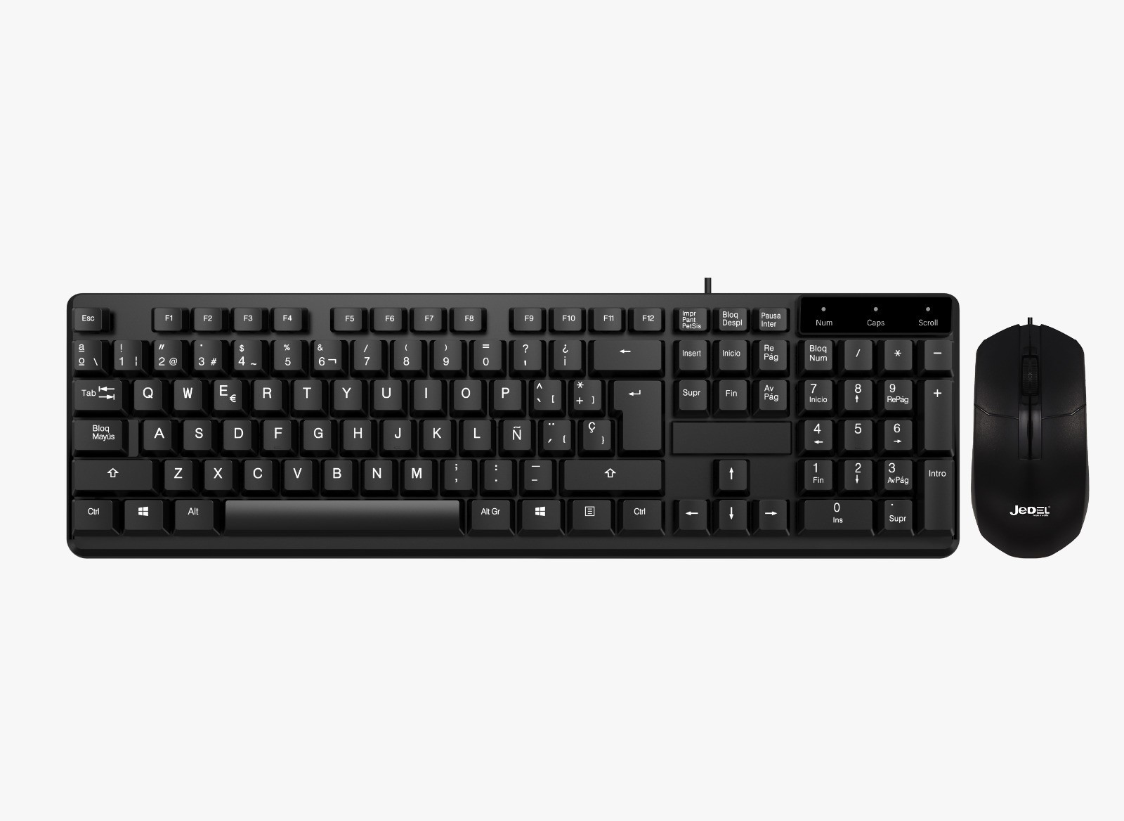 Combo Modern Series USB Wired Keyboard & Mouse Retail Box Black