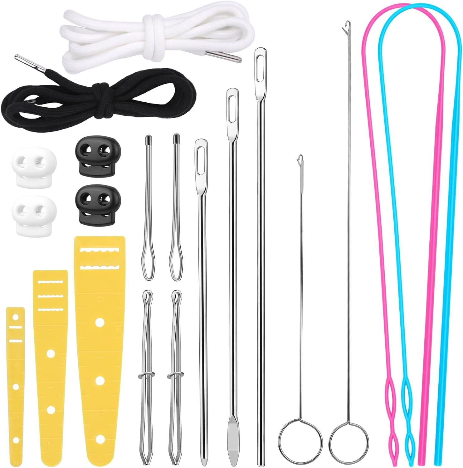 14 Pieces Bodkin Threader Drawstring Threader Set Drawstring Replacement Tools