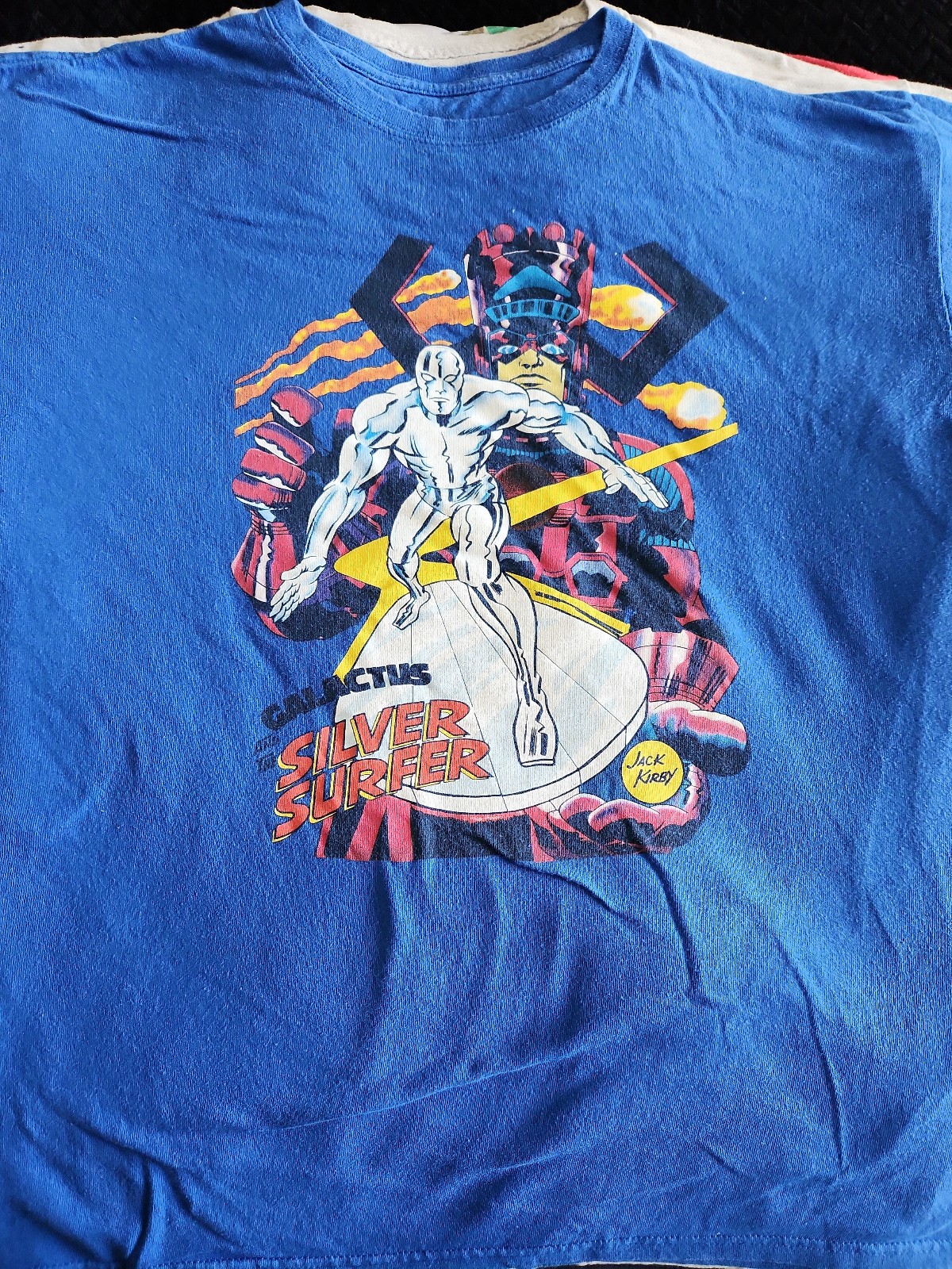 Marvel Comics Used T-Shirt - Size XL Extra Large - Jack Kirby Galactus & Surfer