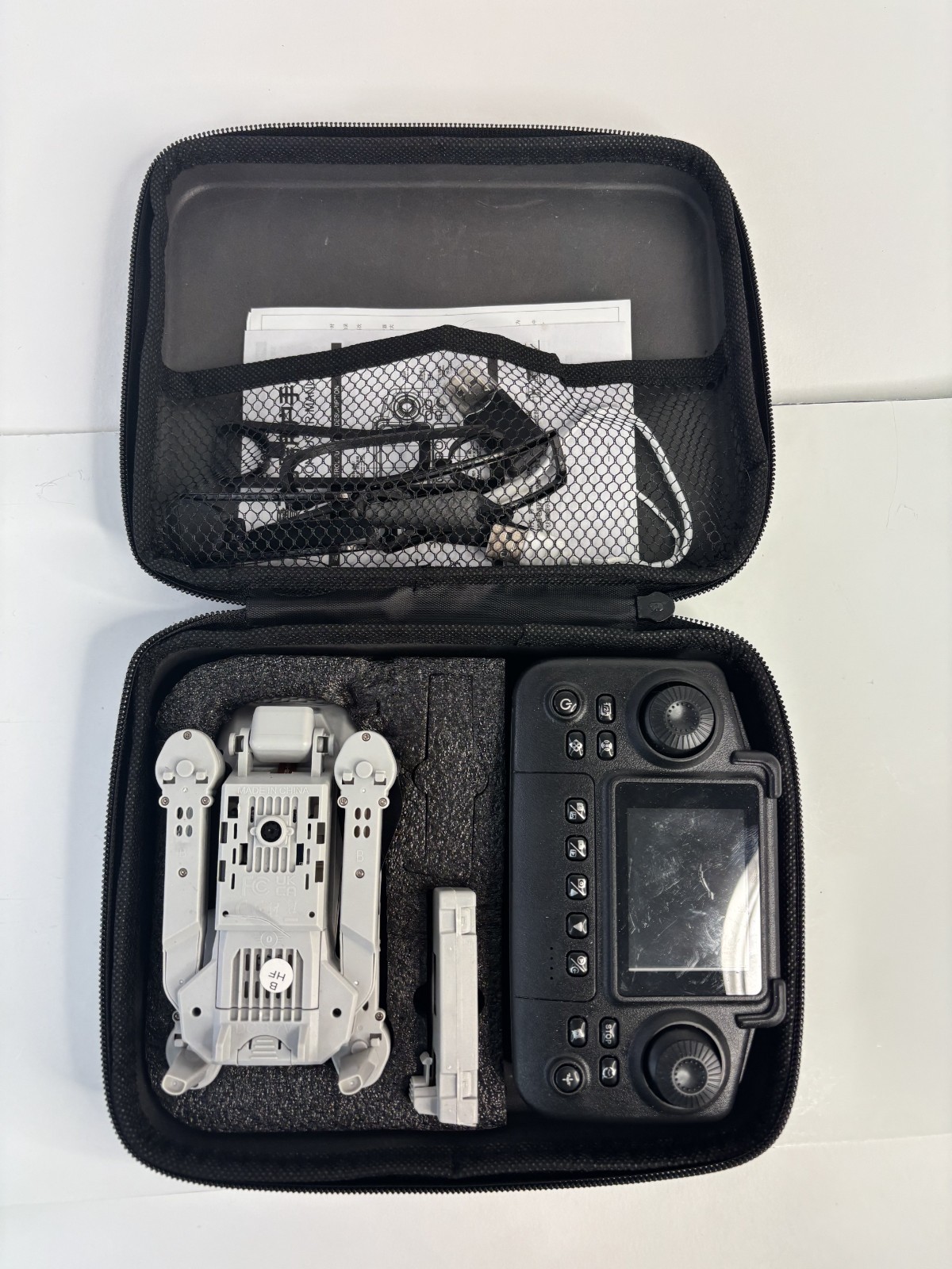 E88 Screen Foldable Drone With Controller Camera Case Ready To Fly! Gray